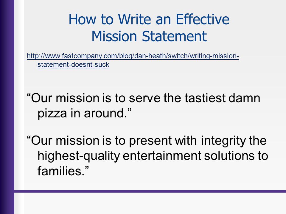 writing a good mission statement